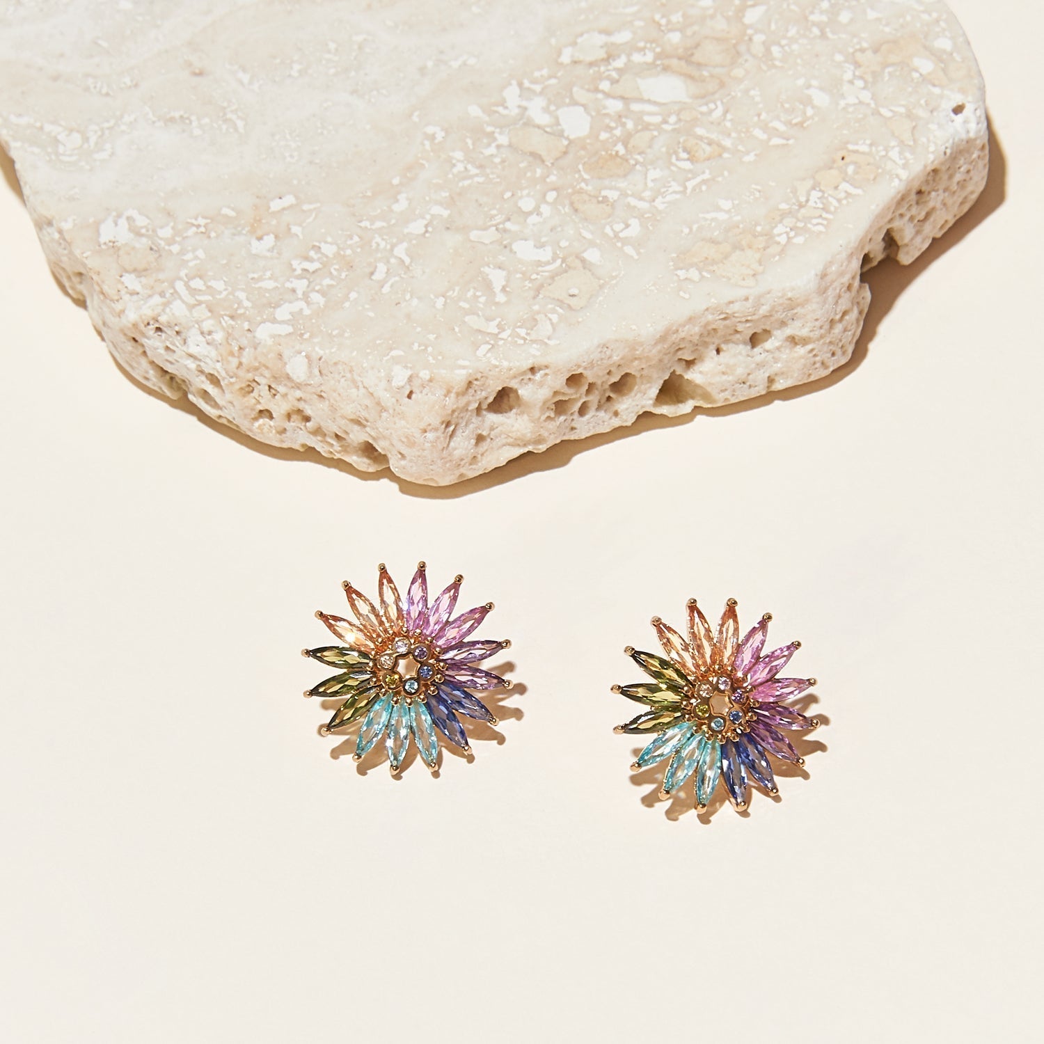 MIGNONNE GAVIGAN Crystal Madeline Stud Earrings Multi